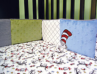 Trend Lab Dr. Seuss Cat in the Hat 4PC Bumper Set